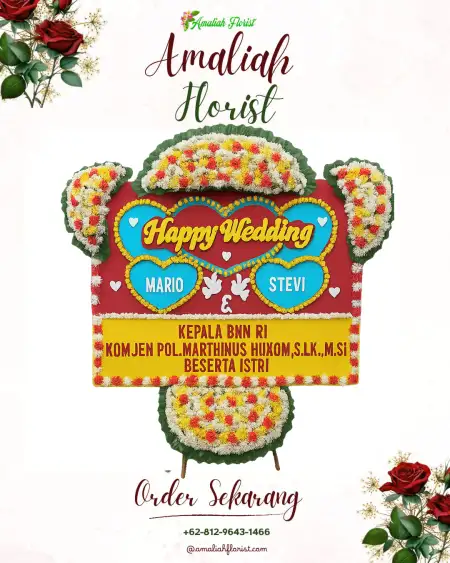 Papan Bunga Pernikahan Sumur Meleleh